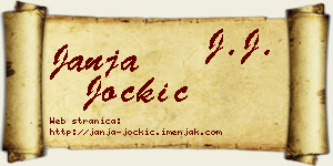Janja Jockić vizit kartica
